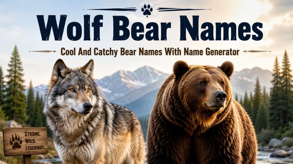 Cool And Catchy Wolf Bear Names With Name Generator