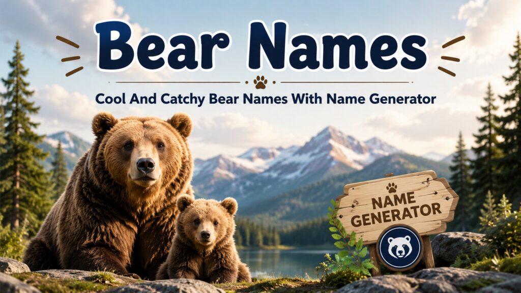 Cool And Catchy Bear Names With Name Generator
