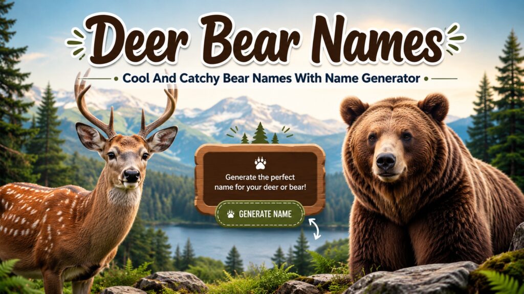 Cool And Catchy Deer Bear Names With Name Generator