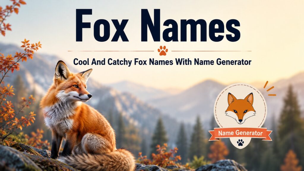 Cool And Catchy Fox Names With Name Generator