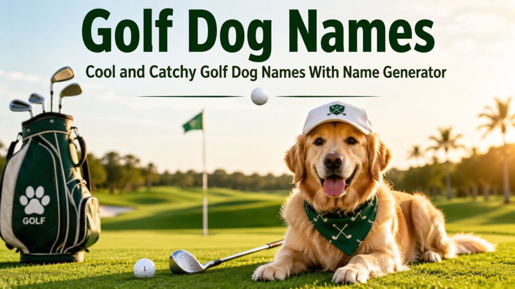 Cool and Catchy Golf Dog Names With Name Generator