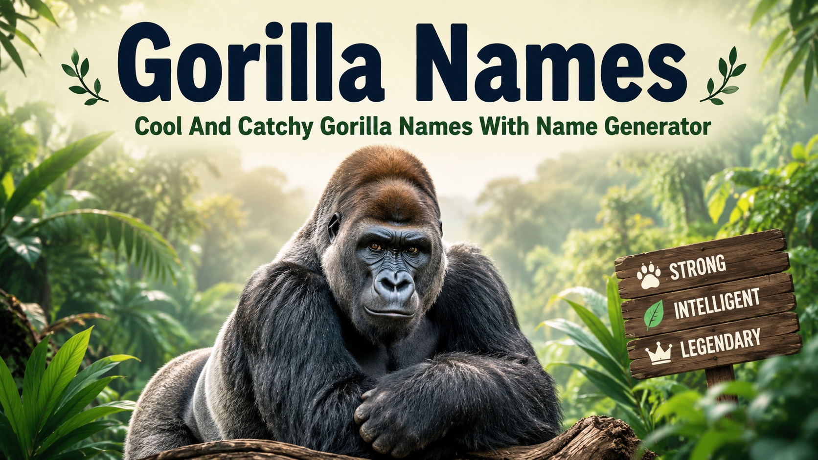 Cool And Catchy Gorilla Names With Name Generator