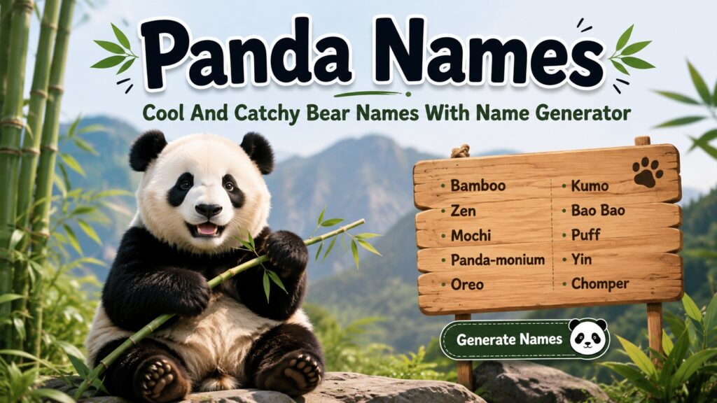 Cool And Catchy Panda Names With Name Generator