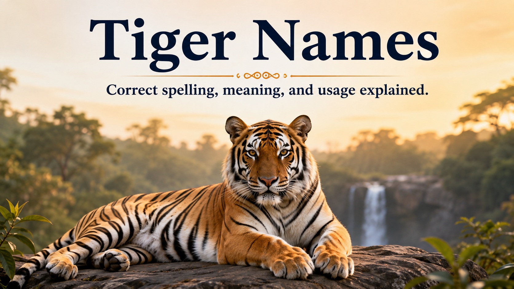 Cool And Catchy Tiger Names With Name Generator