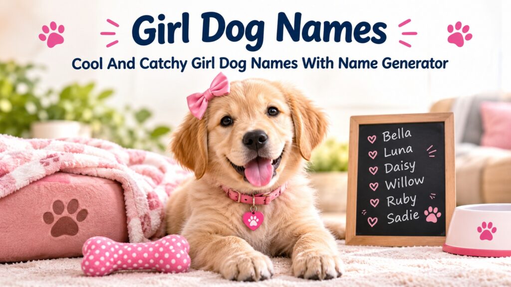 Cool And Catchy Girl Dog Names With Name Generator