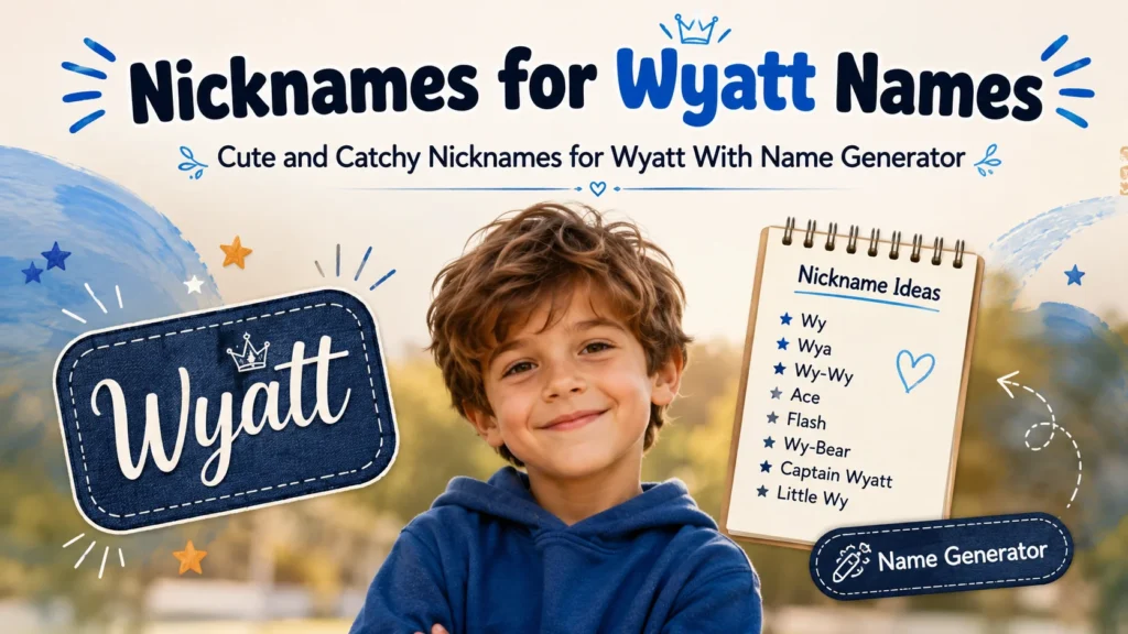 Cute and Catchy Nicknames for Wyatt With Name Generator