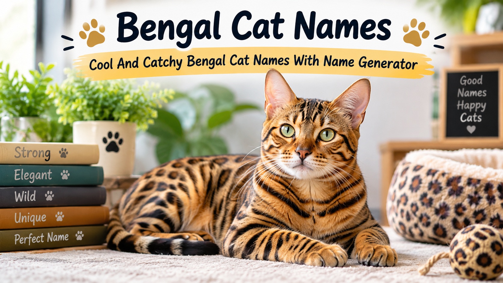 Cool And Catchy Bengal Cat Names With Name Generator