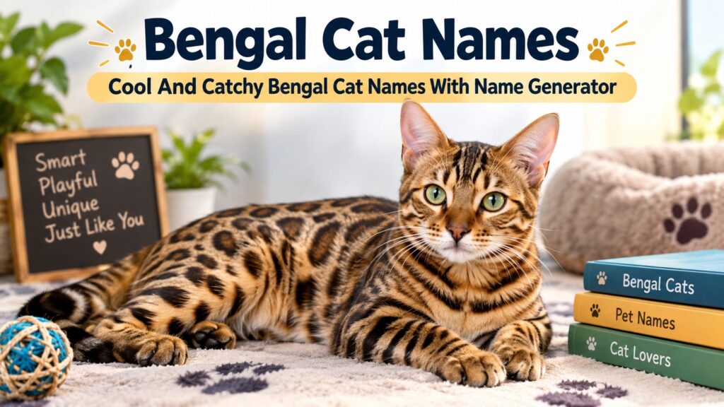 Cool And Catchy Bengal Cat Names With Name Generator