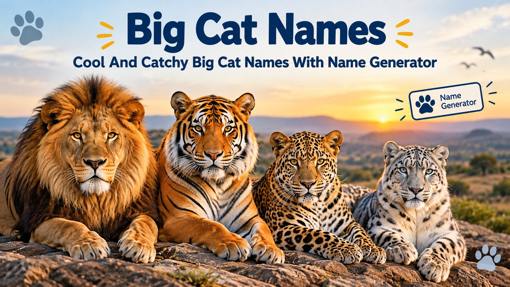 Cool And Catchy Big Cat Names With Name Generator