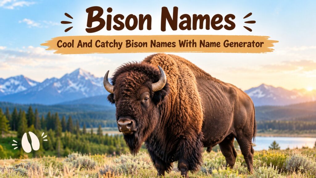 Cool And Catchy Bison Names With Name Generator