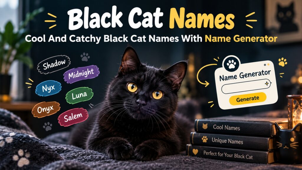 Cool And Catchy Black Cat Names With Name Generator