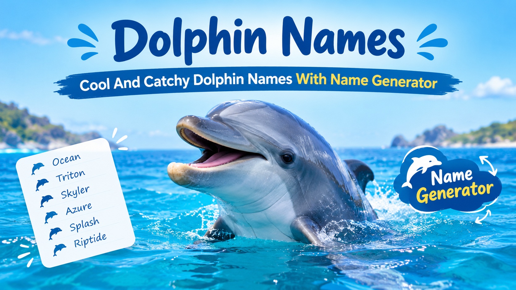 Cool And Catchy Dolphin Names With Name Generator