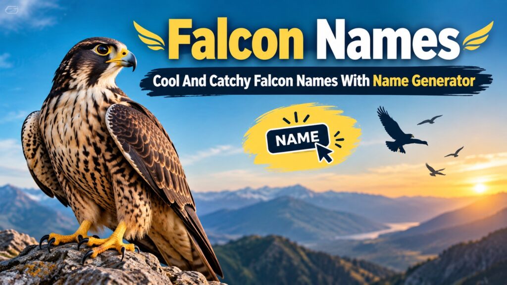 Cool And Catchy Falcon Names With Name Generator