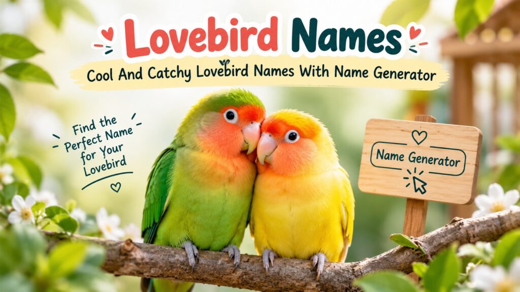 Cool And Catchy Lovebird Names With Name Generator