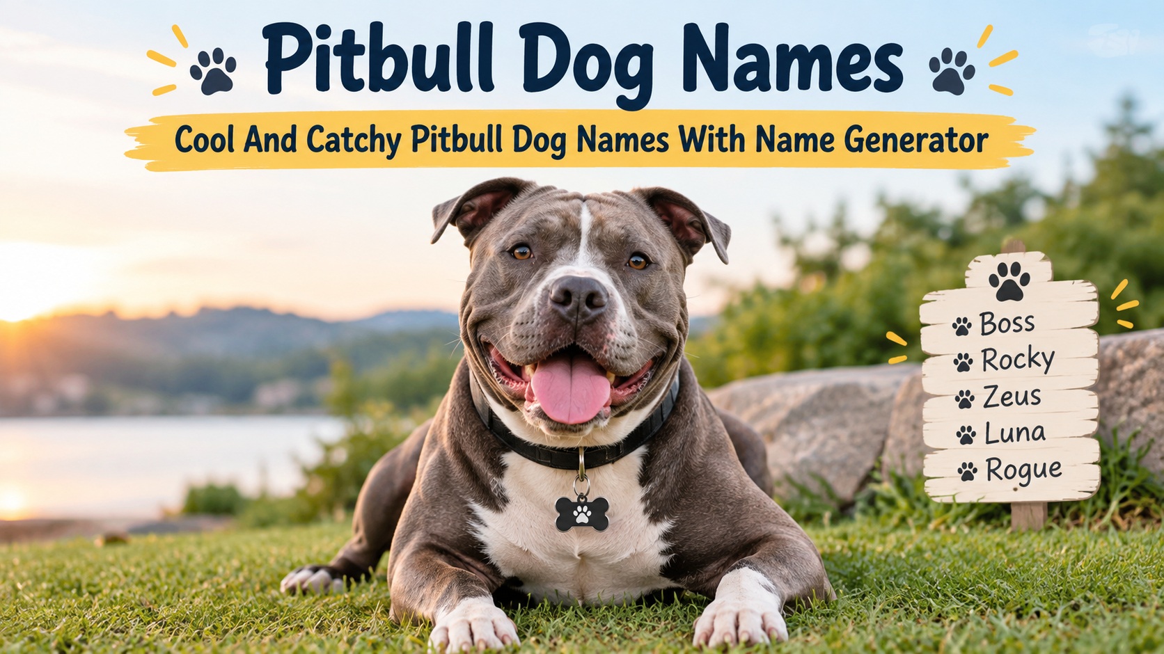 Cool And Catchy Pitbull Dog Names With Name Generator