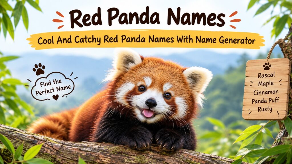 Cool And Catchy Red Panda Names With Name Generator