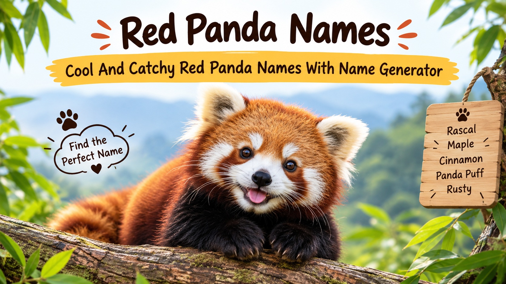 Cool And Catchy Red Panda Names With Name Generator