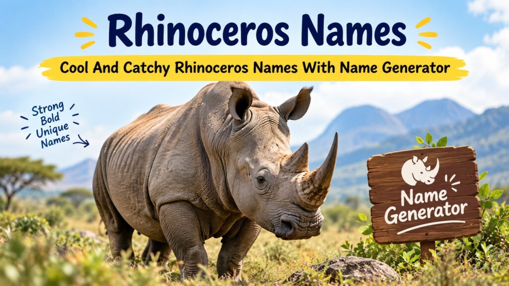 Cool And Catchy Rhinoceros Names With Name Generator