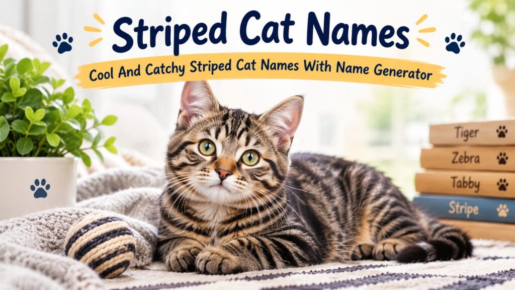 Cool And Catchy Striped Cat Names With Name Generator