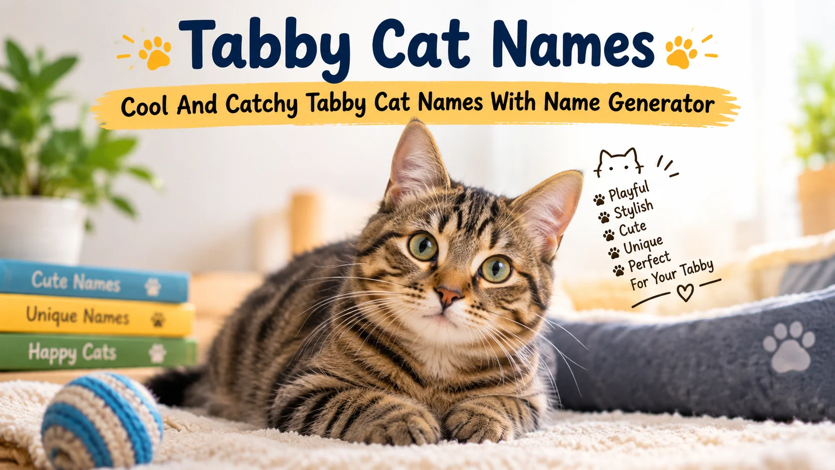 Cool And Catchy Tabby Cat Names With Name Generator