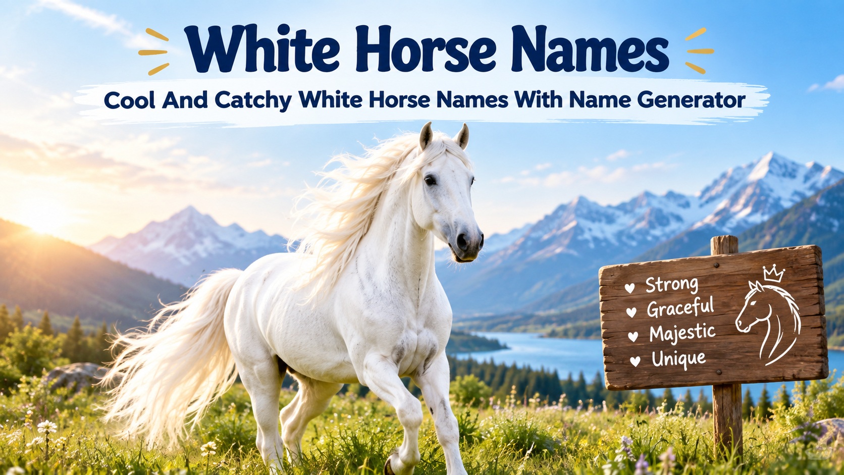 Cool And Catchy White Horse Names With Name Generator