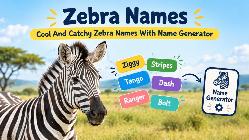 Cool And Catchy Zebra Names With Name Generator
