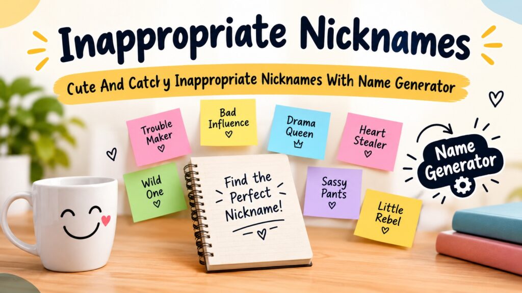 Cute And Catchy Inappropriate Nicknames With Name Generator