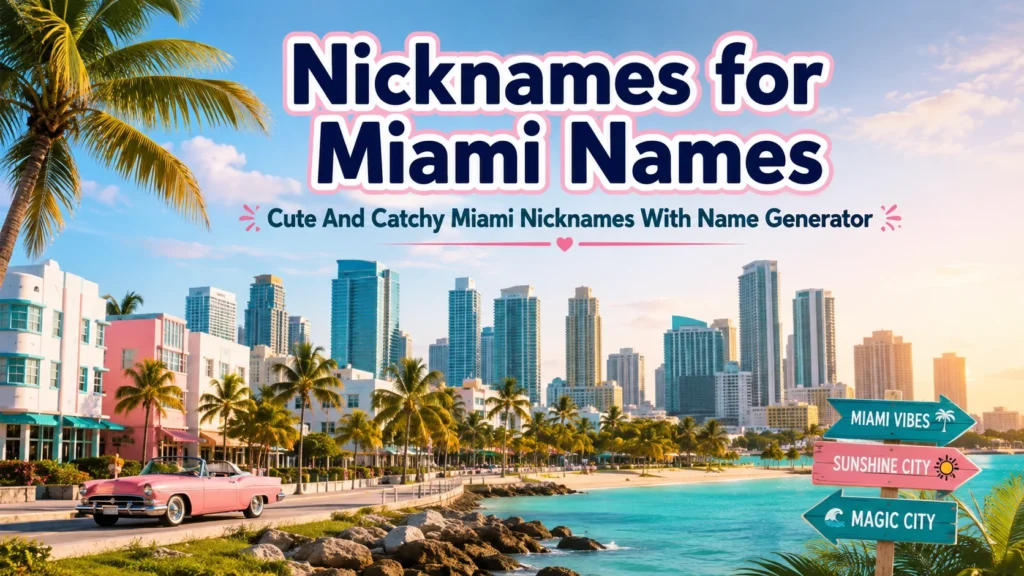 Cute And Catchy Miami Nicknames With Name Generator