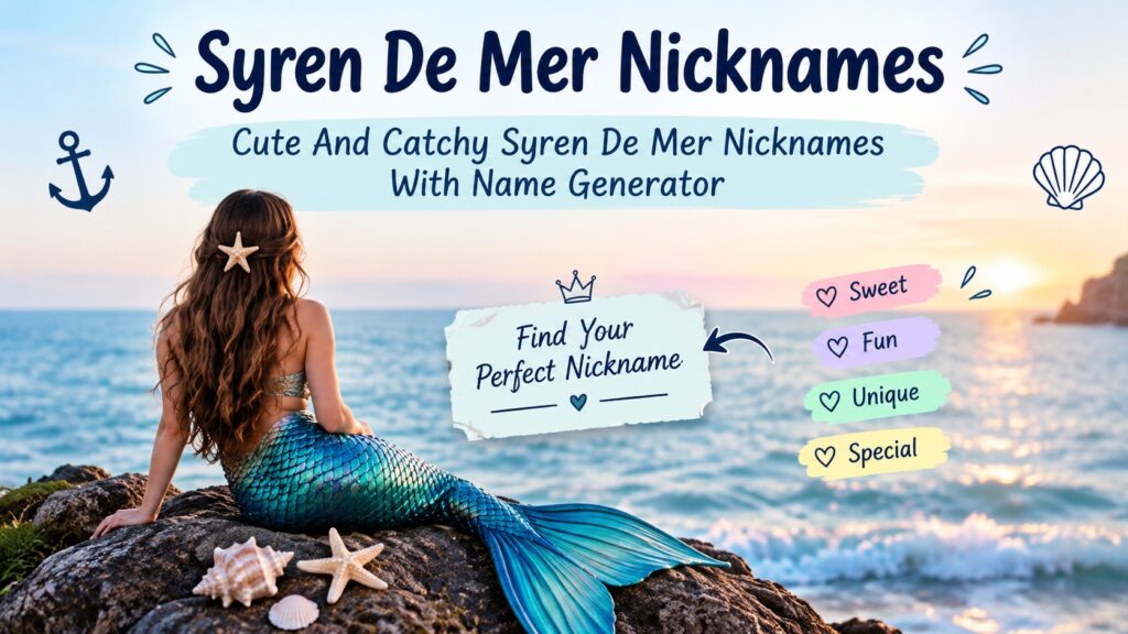 Cute And Catchy Syren De Mer Nicknames With Name Generator