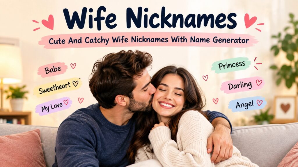 Cute And Catchy Wife Nicknames With Name Generator