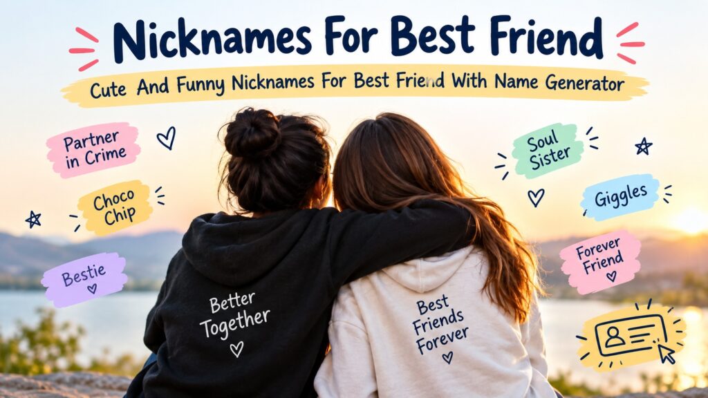 Cute And Funny Nicknames For Best Friend With Name Generator