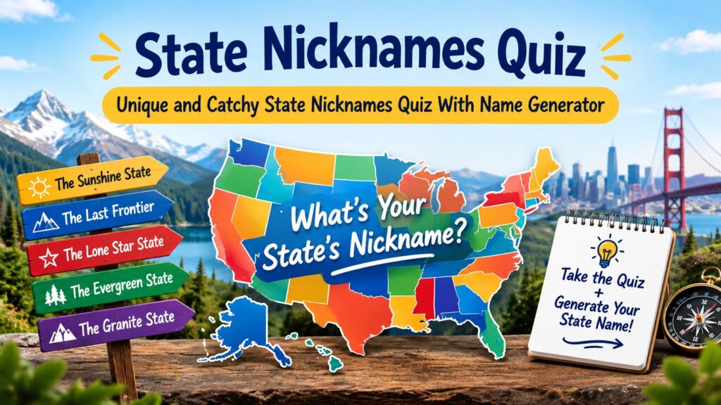 Unique and Catchy State Nicknames Quiz With Name Generator