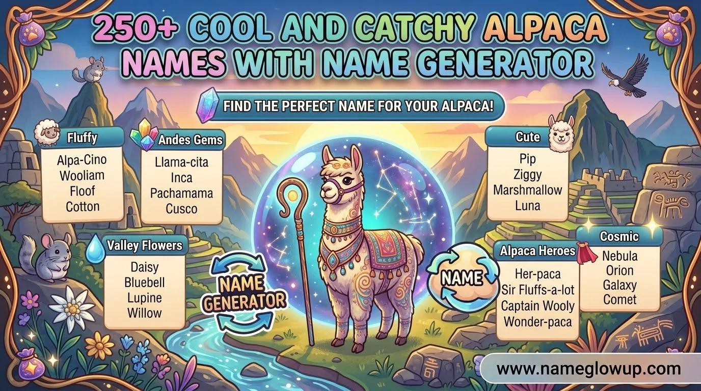 Cool And Catchy Alpaca Names With Name Generator