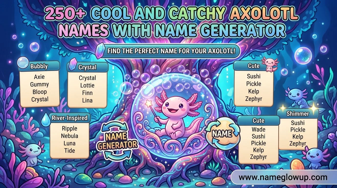 Cool And Catchy Axolotl Names With Name Generator