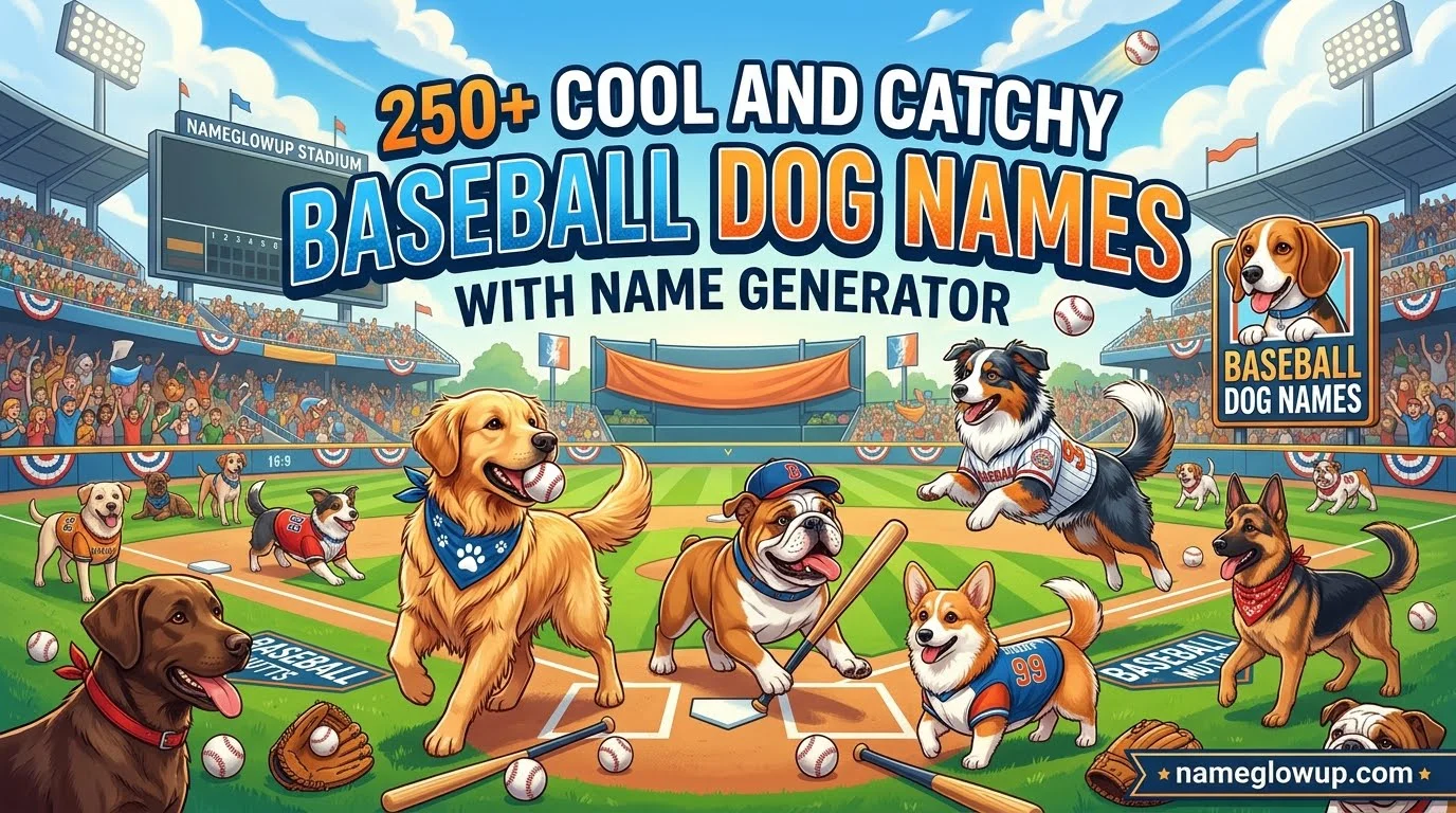 Cool And Catchy Baseball Dog Names With Name Generator