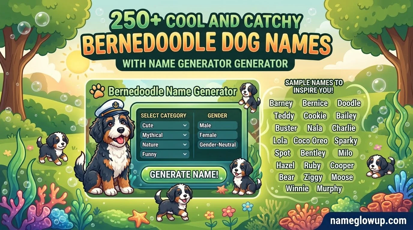 Cool And Catchy Bernedoodle Dog Names With Name Generator