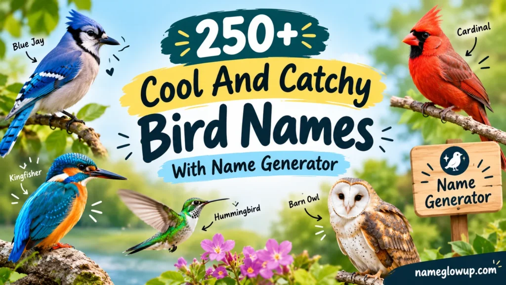Cool And Catchy Bird Names With Name Generator