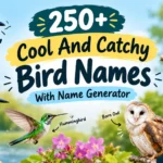 Cool And Catchy Bird Names With Name Generator