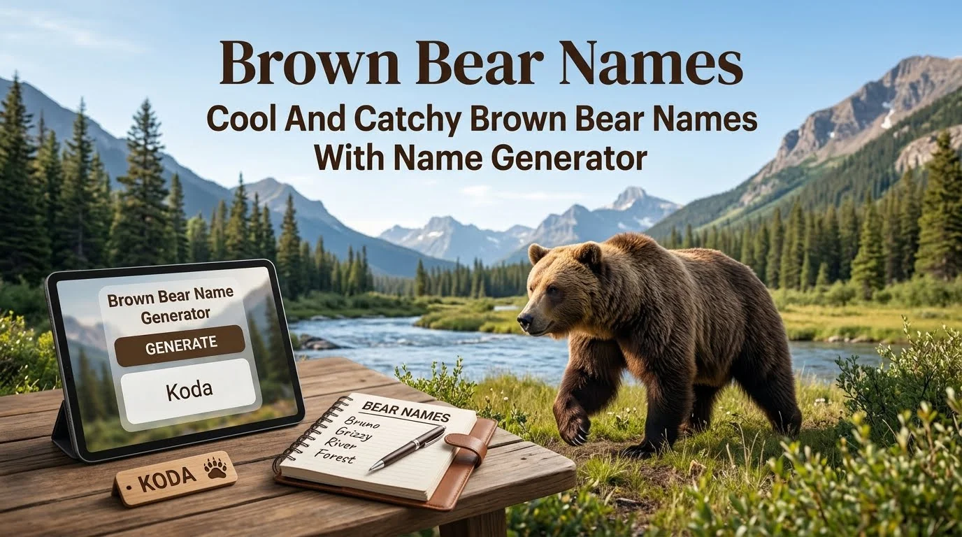 Cool And Catchy Brown Bear Names With Name Generator