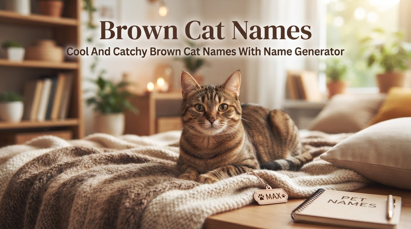 Cool And Catchy Brown Cat Names With Name Generator
