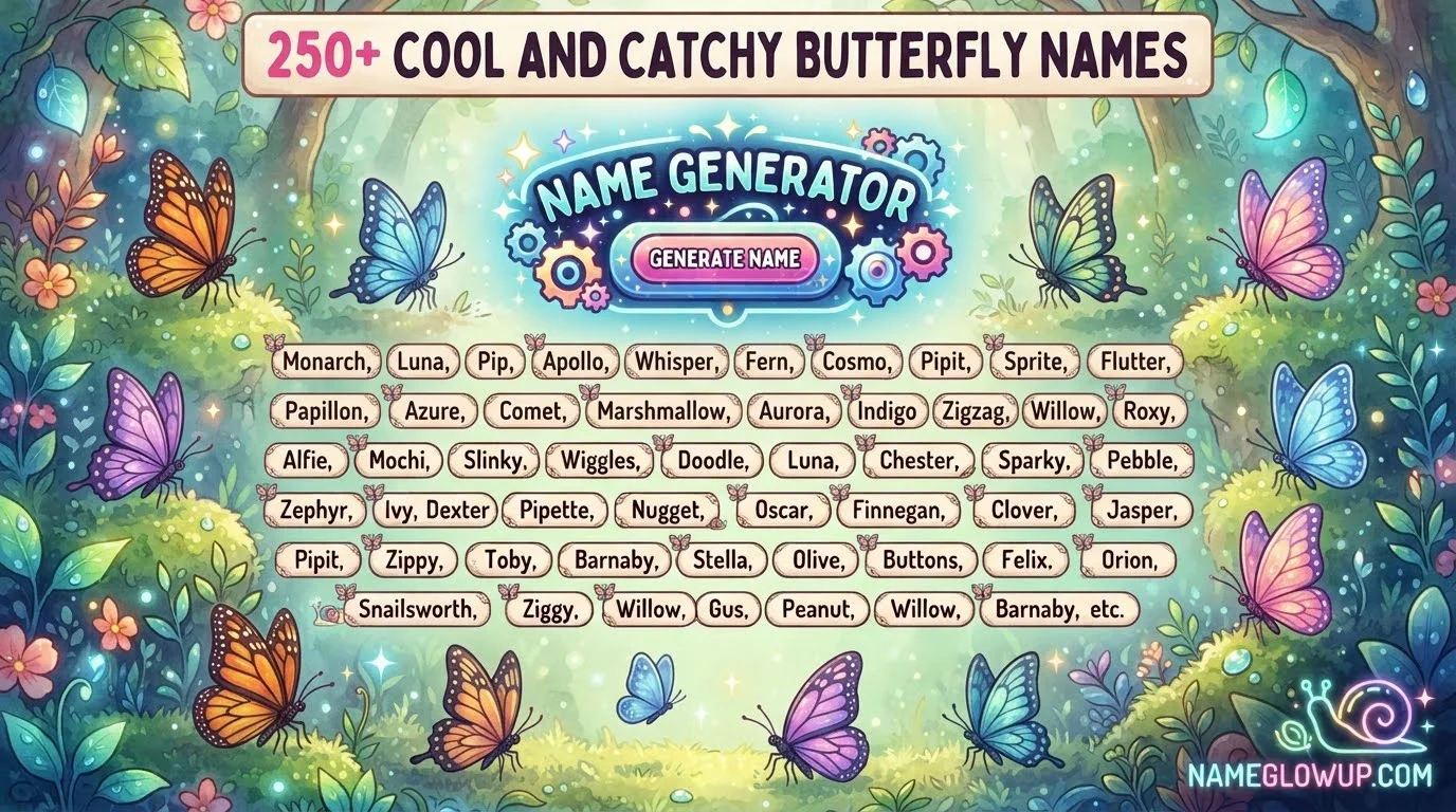 Cool And Catchy Butterfly Names With Name Generator