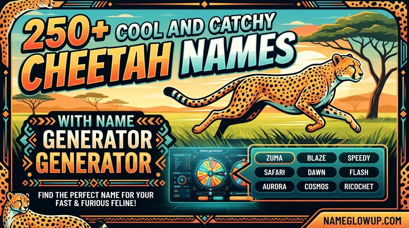 Cool And Catchy Cheetah Names With Name Generator