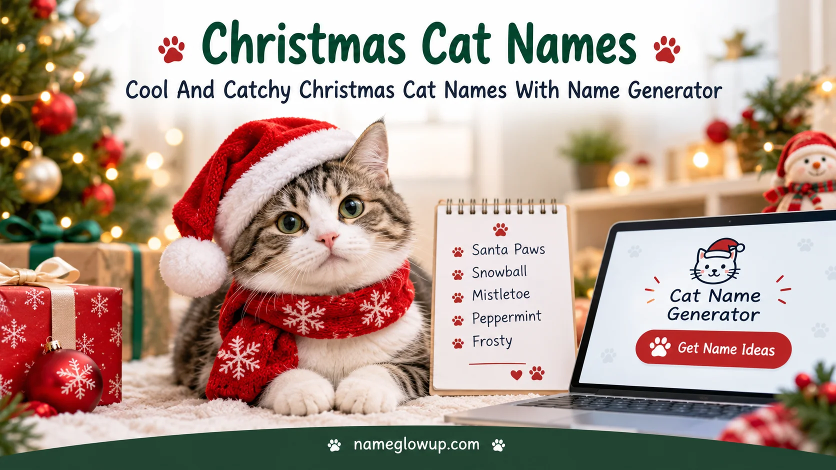 Cool And Catchy Christmas Cat Names With Name Generator