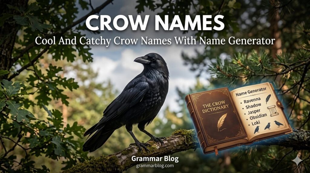 Cool And Catchy Crow Names With Name Generator