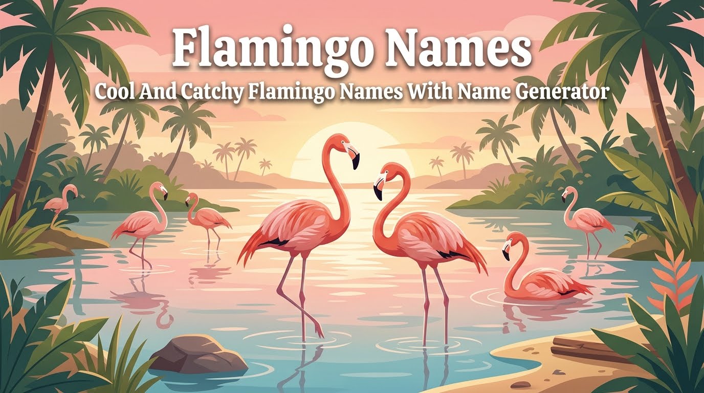Cool And Catchy Flamingo Names With Name Generator