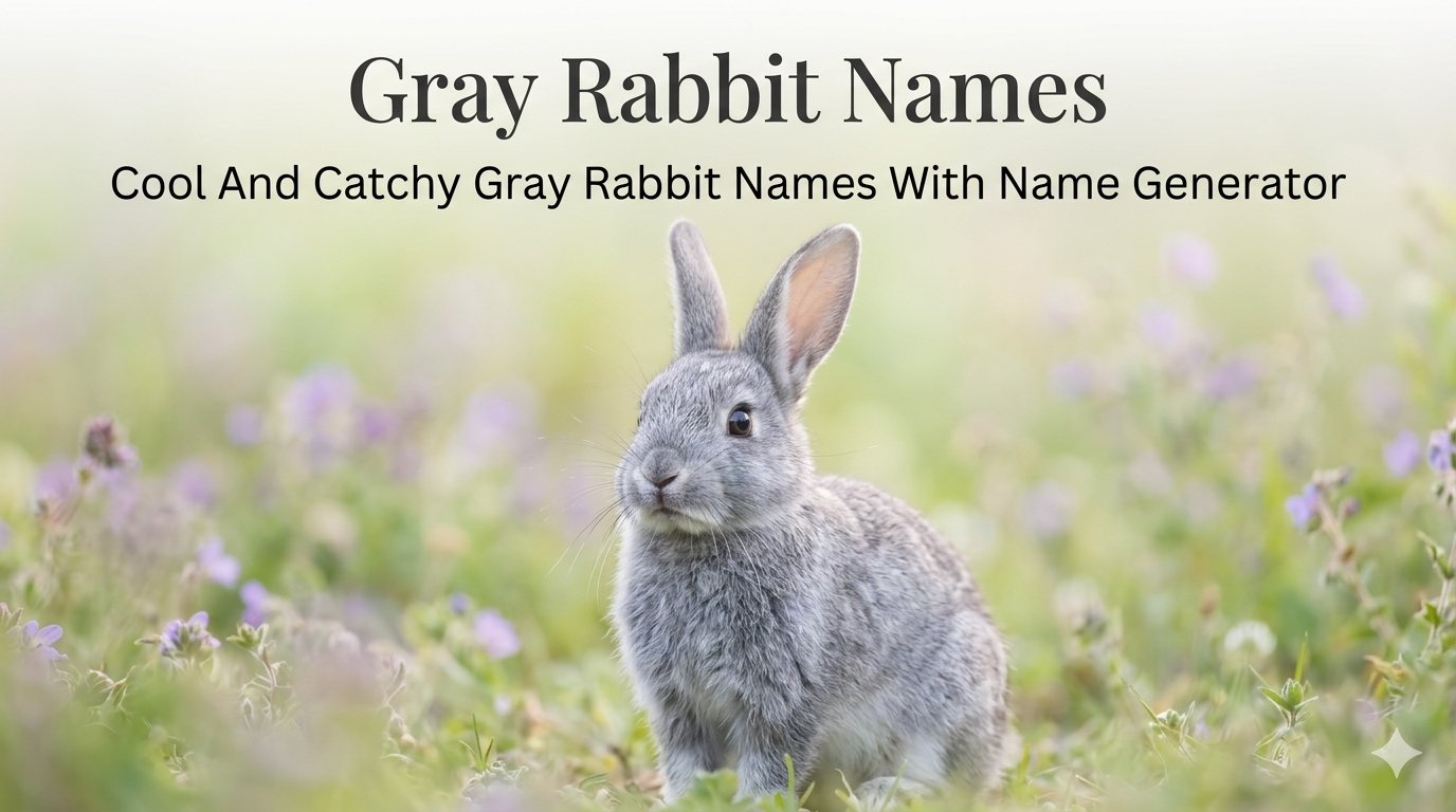 Cool And Catchy Gray Rabbit Names With Name Generator