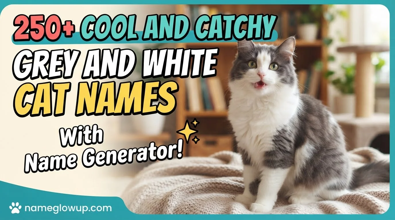 Cool And Catchy Grey and White Cat Names With Name Generator
