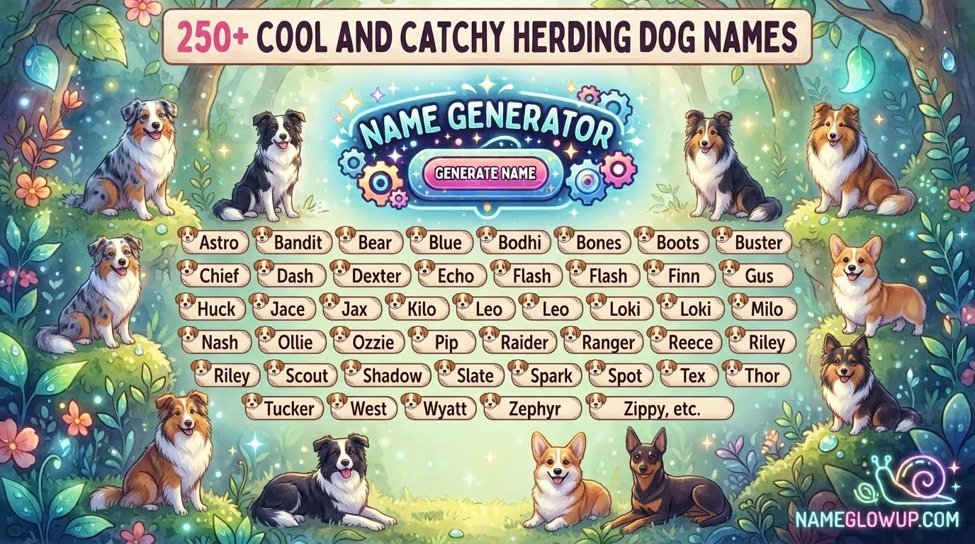 Cool And Catchy Herding Dog Names With Name Generator