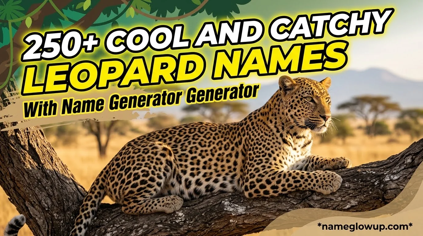 Cool And Catchy Leopard Names With Name Generator