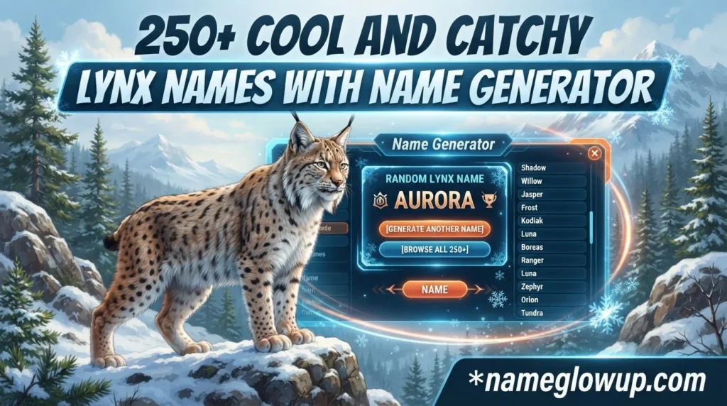 Cool And Catchy Lynx Names With Name Generator
